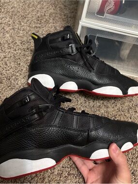 Jordan Black Athletic Sneaker Interior with Label Detail